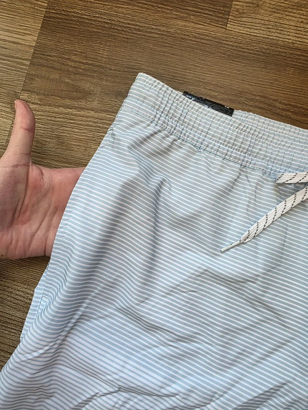 🔹️NWT Quicksilver Blue Stripe Deluxe Quick Dry Swim Shorts Men's XLarge
